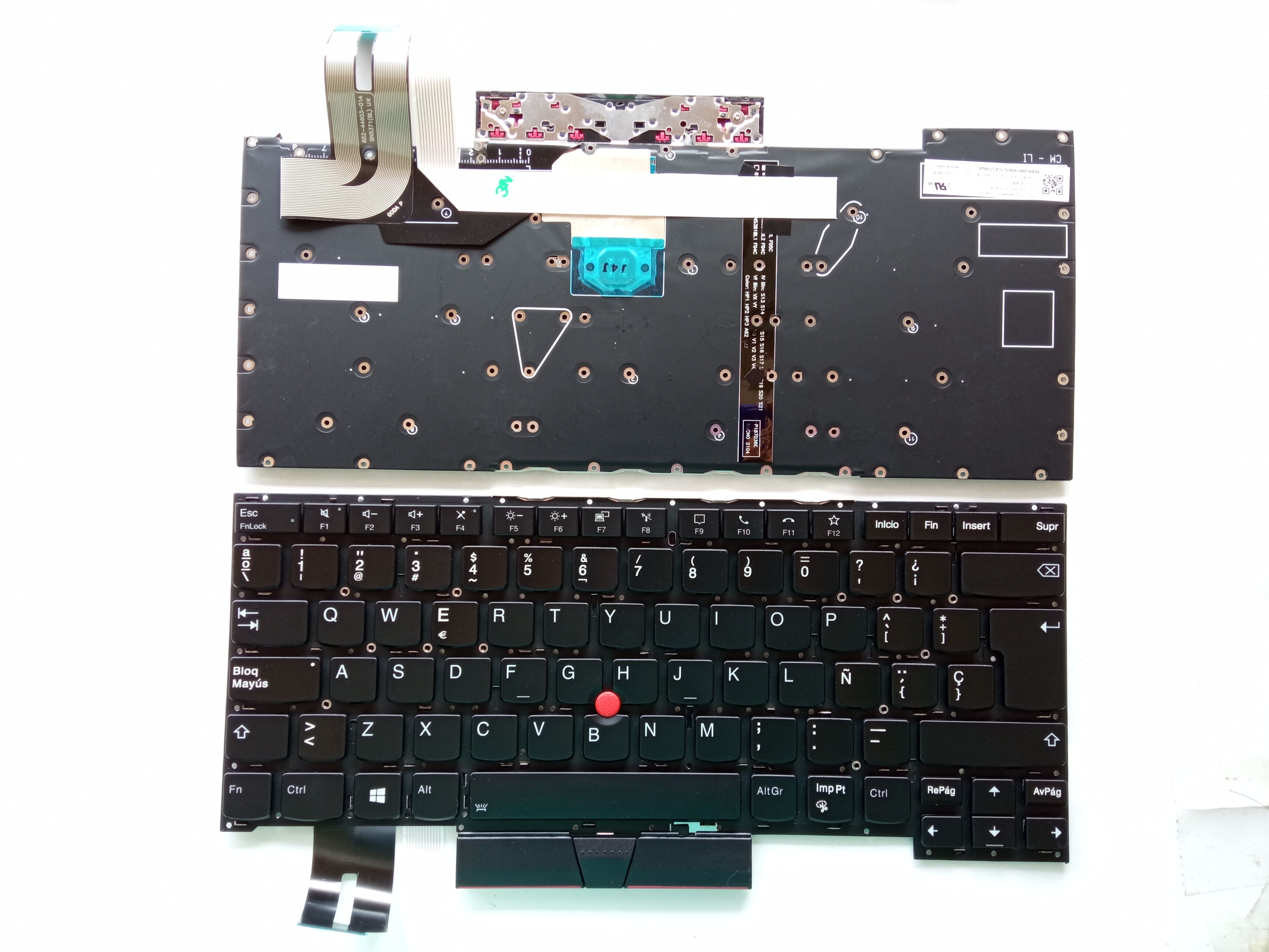 Picture of New Replacement Laptop Keyboard For IBM T14S Generation/T14S/T14S GEN1/ X1 Extreme 3rd Gen BLACK With Point Backlit (OEM) SP Layout